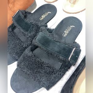 NEW UGG Sherpa Suede Slip ons